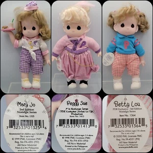 PRECIOUS MOMENTS DOLL Nostalgic Series 1st - 3rd Edition 1998-2000 12" 3 FIG LOT - Picture 1 of 23