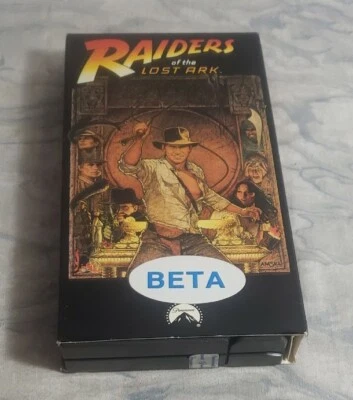 RAIDERS OF THE LOST ARK 1981 BETA max Videotape  Harrison Ford Spielberg New - Image 1 of 4