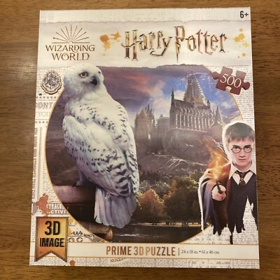 Harry Potter HEDWIG Owl Puzzle 3D Image 500 Pieces 24" x 18" NEW in OPEN BOX - Image 1 of 3