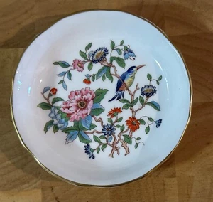 Aynsley Bone China piatto/piatto portagioie rotondo con spilla floreale - Foto 1 di 2