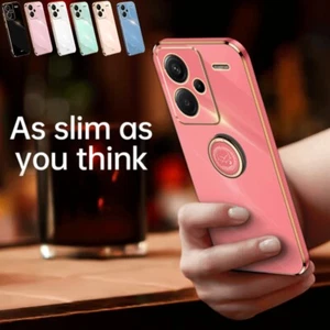 TPU Soft Ring Stand Phone Case For Xiaomi Redmi Note 13 Pro Plus A3 Turbo3 13C - Picture 1 of 38