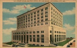 US Court House & Post Office Grand Ave Kansas City MO Missouri  Postcard - Picture 1 of 2