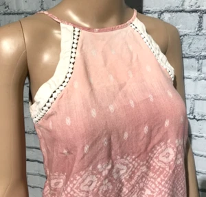 Mudd Dusty Pink Tank Top w/ Crochet Lace Youth Cute Boho Size XXS - Picture 1 of 18