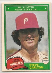1981 O-Pee-Chee #203 Steve Carlton Phillies - White Back - NRMT