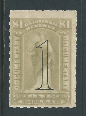 Bigjake: R-184,  $1.00 Documentary with open numeral surcharge - Image 1 of 2
