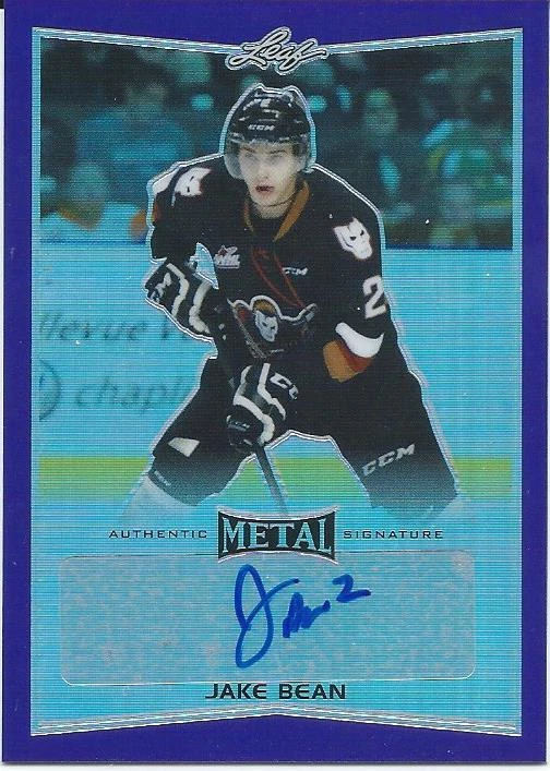 2015-16 ITG Leaf Metal JAKE BEAN #BA-JB1 Autograph 10/15 Purple Refractor - Image 1 of 1