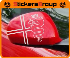 KIT 2 ADESIVI ALFA ROMEO CALOTTE SPECCHIETTO STICKERS 156 147 159 MITO - Foto 1 di 1