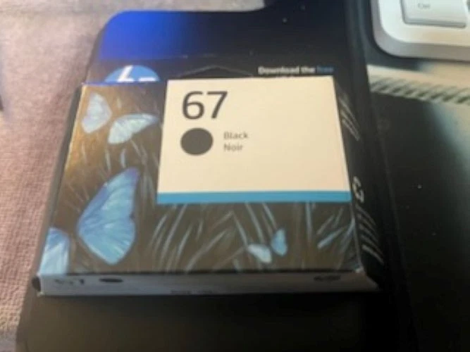 Cartucho de tinta original HP 67 negro, ~120 páginas, 3YM56AN#140 Foto 1 de 1