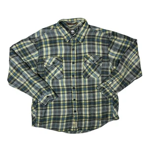 Timberland Multi Plaid Check Long Sleeve Acrylic Wool Flannel Shirt XL - Picture 1 of 5