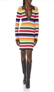 Vestido Suéter Steve Madden Mujer Multicolor Rayas Grande Nuevo con Etiquetas - Imagen 1 de 3