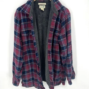 L. L. Bean Traditional Fit Button Up Flanell Hemd Shacket Fleece gefüttert Gr. M - Bild 1 von 7