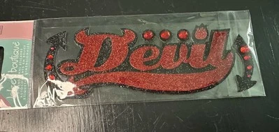 罕见乔莉的剪贴簿标题字贴纸红色魔鬼 — 第 1/2 张图片