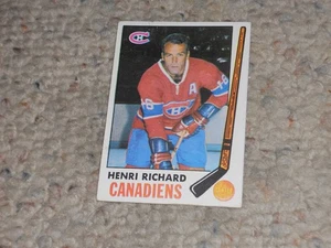 1969-70 Henri Richard Topps Hockey Card #11 - Montreal Canadiens HOF!!! - Picture 1 of 2