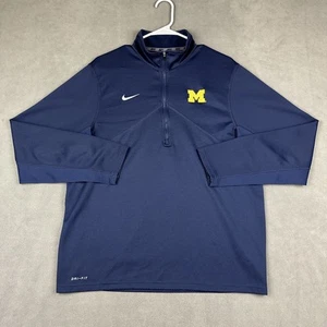 Michigan Wolverines Shirt Mens Large NCAA Football Nike Dri Fit Pullover Top - Picture 1 of 17