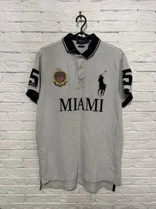 Rare Polo Ralph Lauren Miami Huge Logo Big Pony Sz L - Picture 1 of 5