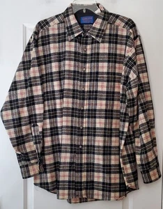 Pendleton Vintage Mens Wool Plaid Button Up Shirt Made In USA - Size XL - EUC - Picture 1 of 8