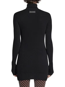 BALENCIAGA Seamless Fitted Sweater Black Dress M NEW $1450 - Picture 1 of 11