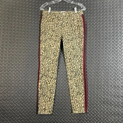 Стандартные джинсы из денима Sanctuary с леопардовым принтом в красную полоску с высоким подъемом Wmn 27 - Изображение 1 из 4