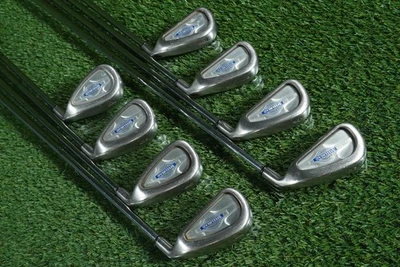 CALLAWAY STEELHEAD X-14 2000 IRONS SET 3-P TRUE TEMPER STEELHEAD RH ~ NEW GRIPS! - Image 1 of 4