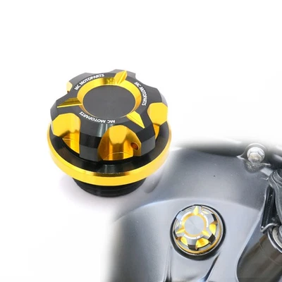 Tapa de llenado de aceite de carreras CNC dorado eje T para Yamaha YZF R6 17 18 19 20 21 22 23 Foto 1 de 4