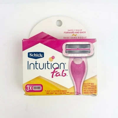 Schick Intuition fab Razor Refills 3 Refills New Box Wear - Image 1 of 4