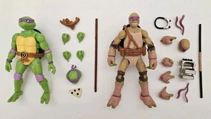 Loose lot of 2 BST AXN TMNT Teenage Mutant Ninja Turtles Donatello figures - Picture 1 of 7