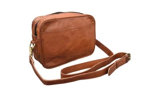 10 Inch Handmade Genuine Leather Crossbody Bag Men Women Unisex Teens Purse W... - Bild 1 von 9