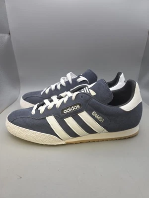 Adidas Samba Super Navy Weiß Wildleder Turnschuhe Größe 6,5 UK Brandneu  - Bild 1 von 4