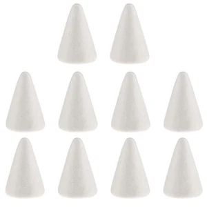 10x Cone Styrofoam Foam DIY Xmas Christmas Tree Base Material Ornament 70mm - Picture 1 of 7