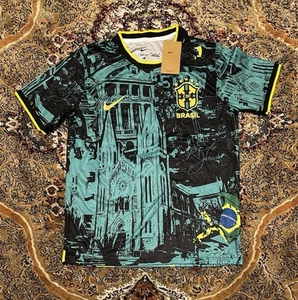 Brazil Football Shirt Luz De Favela Style - Picture 1 of 3