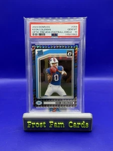Billetes de fútbol americano de 2024 Panini Donruss con clasificación de novato Keon Coleman #358 vista previa óptica - Imagen 1 de 2