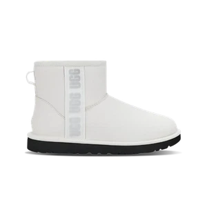 (W) UGG Classic Mini Side Logo Boot Ultra Matte White - Picture 1 of 1