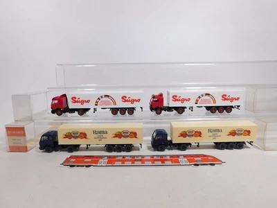 4x wiking H0 1:87 Autoarticolato MB Mercedes: 542 Rama + Suegro Mint + 1x Box # - Immagine 1 di 3