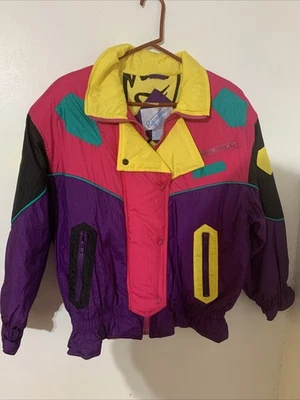 Chaqueta acolchada grande vintage años 80’s Rainbow West para mujer Foto 1 de 4