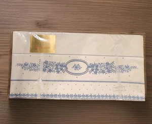 NOS Wamsutta Supercale Hand Embroidered Switzerland Twin XL Flat Sheet 72x102 - Picture 1 of 9