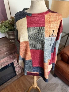 Patchwork Sweatshirt With Nail Cross Emblem Women’s New - Picture 1 of 5