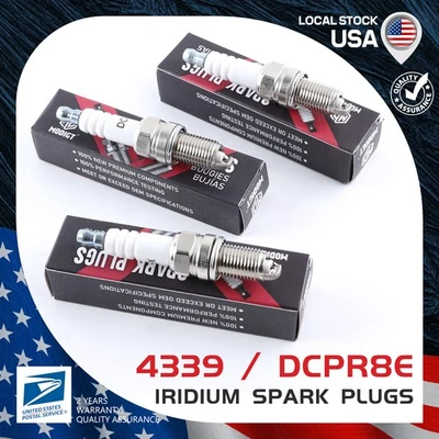 3Pcs Easy to install Iridium Spark Plug 4339 Fit For 2006-2008 BMW Z4 DCPR8E - Image 1 of 4