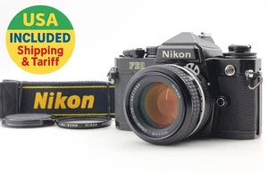 [N NEUWERTIG mit Riemen] Nikon FE2 schwarz analoge Kleinbildkamera + Ai 50 mm F1.4 Objektiv aus Japan - Bild 1 von 14