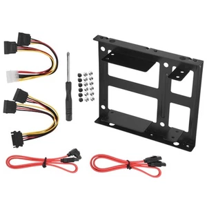 2X(Dual SSD HDD Halterung 3,5 bis 2,5 Interne Festplatte Kit8210 - Bild 1 von 8
