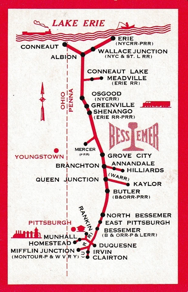 Cartão de troca único Railroad Collectible-Bessemer and Lake Erie B&LE-4A c1960 - Imagem 1 de 1