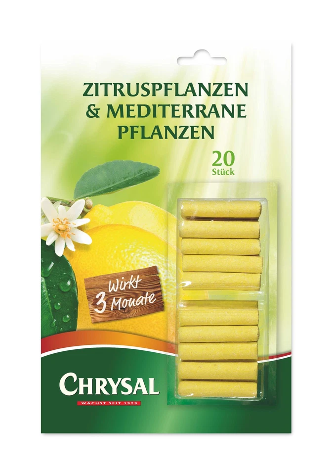 Chrysal Zitrus- & Mediterrane Pflanzen Dünger - 20 Stäbchen