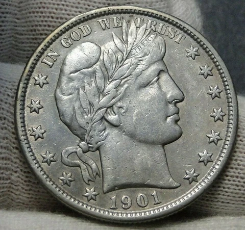 1901 Barber Half Dollar Cover