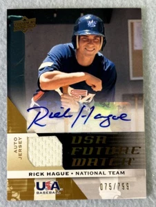 2009 Upper Deck USA Future Watch Game-Used Jersey Auto /799 Rick Hague #UFWA-12 - Picture 1 of 2