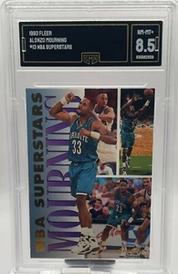 1993 Fleer #13 Alonzo Mourning NBA Superstars GMA 8.5 NM-MT+ Charlotte Hornets - Picture 1 of 4