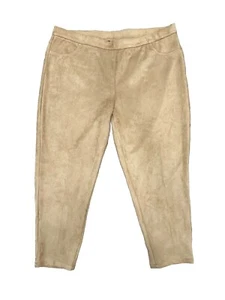 Ruby Rd. Women’s 3X Act Natural Pull On Elastic Stretch Waist Pants Camel/Tan - Picture 1 of 8