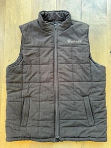 Ariat Crius Insulated Vest Phantom Brown Full Zip Workwear Western Men's Large - Picture 1 of 13