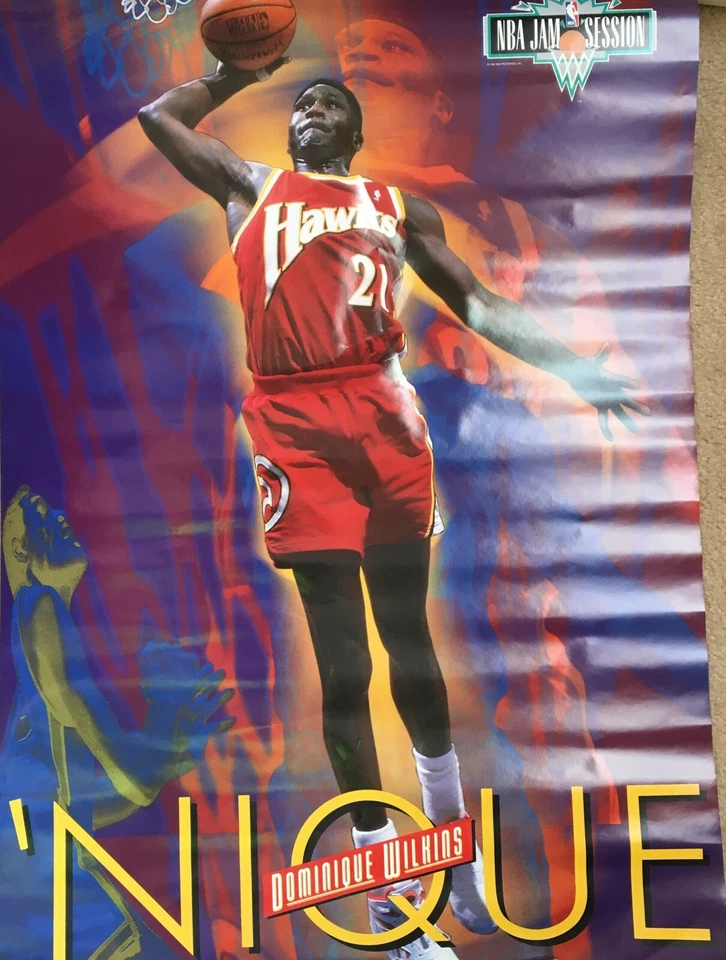 Dominique Wilkins "Jam Session" Costacos Poster 1992 Atlanta Hawks New - Image 1 of 1