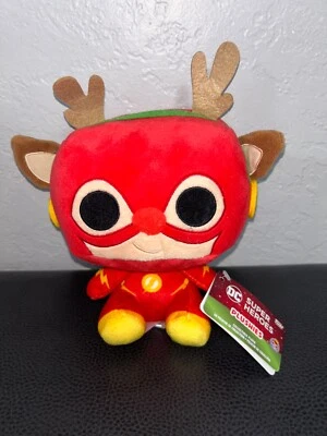 Funko Plush THE FLASH as Rudolph Reindeer Plushies DC Super Heroes Christmas NWT - Image 1 of 2