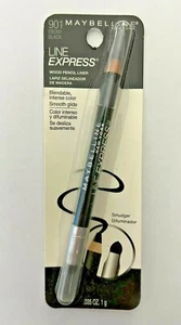 LOT OF 5 MAYBELLINE LINE EXPRESS WOOD PENCIL LINER 901 EBONY BLACK 0.035oz NIP - Picture 1 of 1