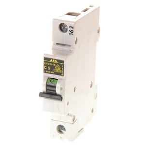 AEG Elfa E81S C5 5A Amp 240/415 VAC 1 Pole Din Rail Circuit Breaker - Picture 1 of 7